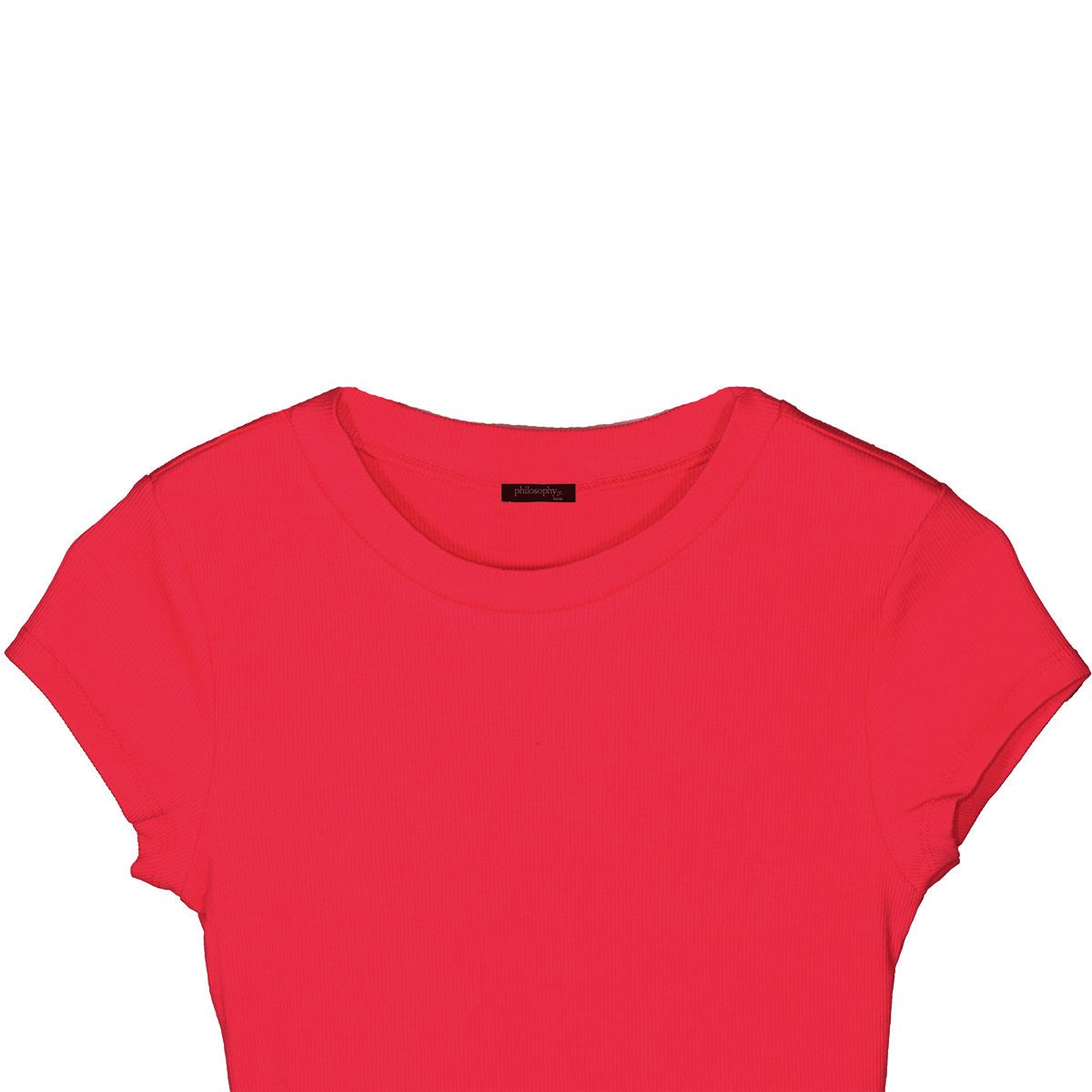 Blusa acanalada de licra para mujer Philosophy Jr Talla  Mediana image number null
