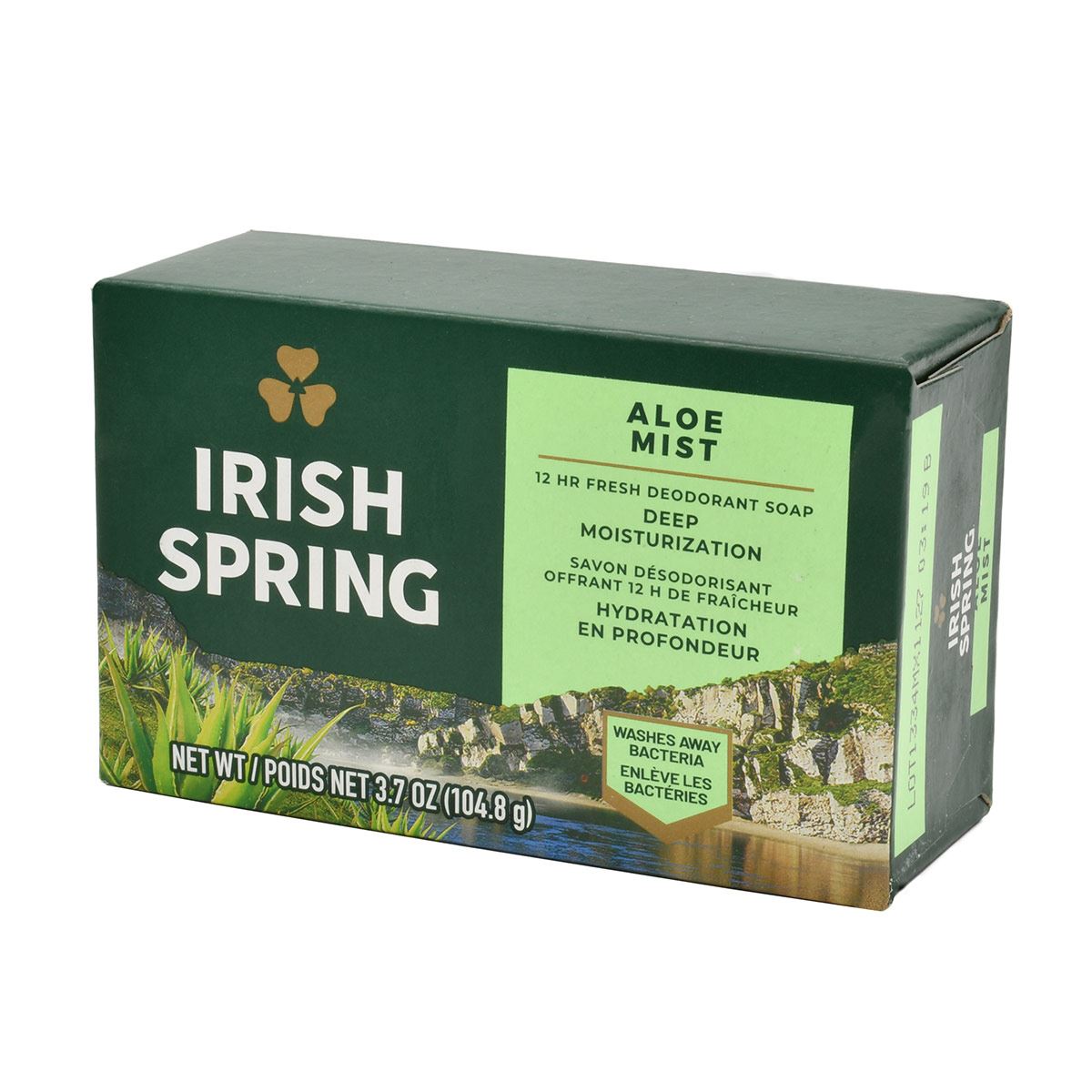 Jabón barra Irish Spring 3.75z aloe vera image number null