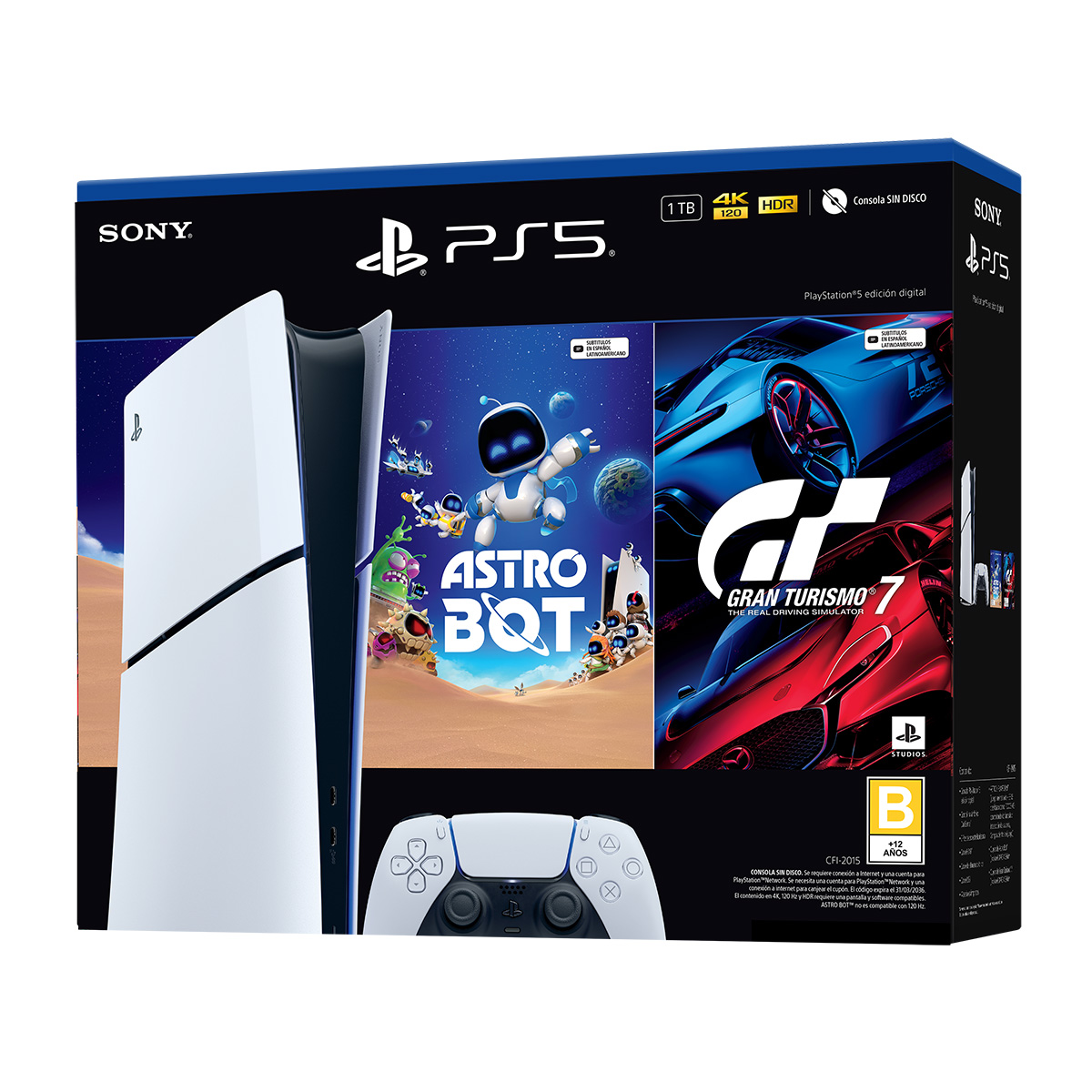 Consola PlayStation 5 Edición Digital con Astro Bot y Gran Turismo 7 image number null