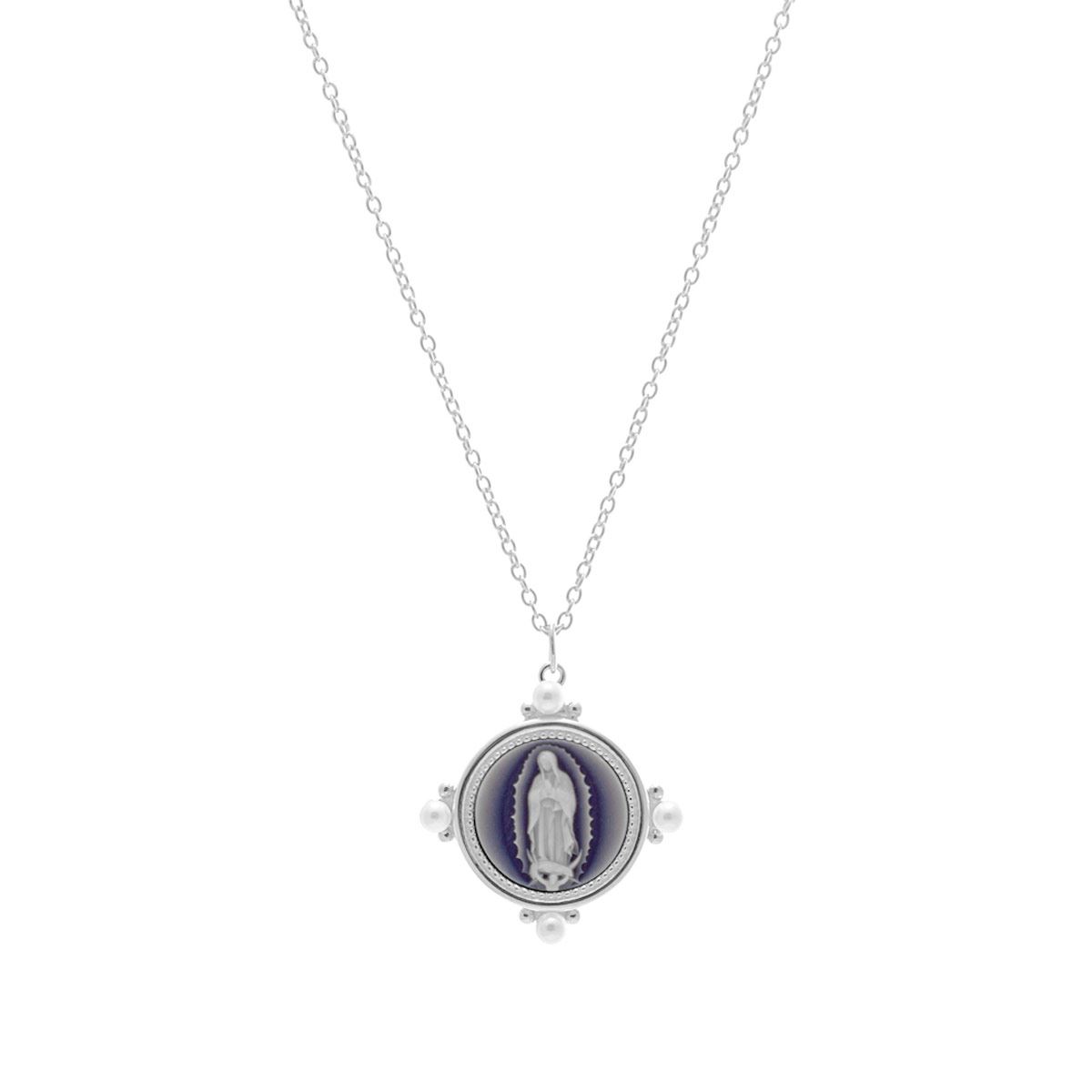Medalla Virgen de Guadalupe cameo chica plata image number null
