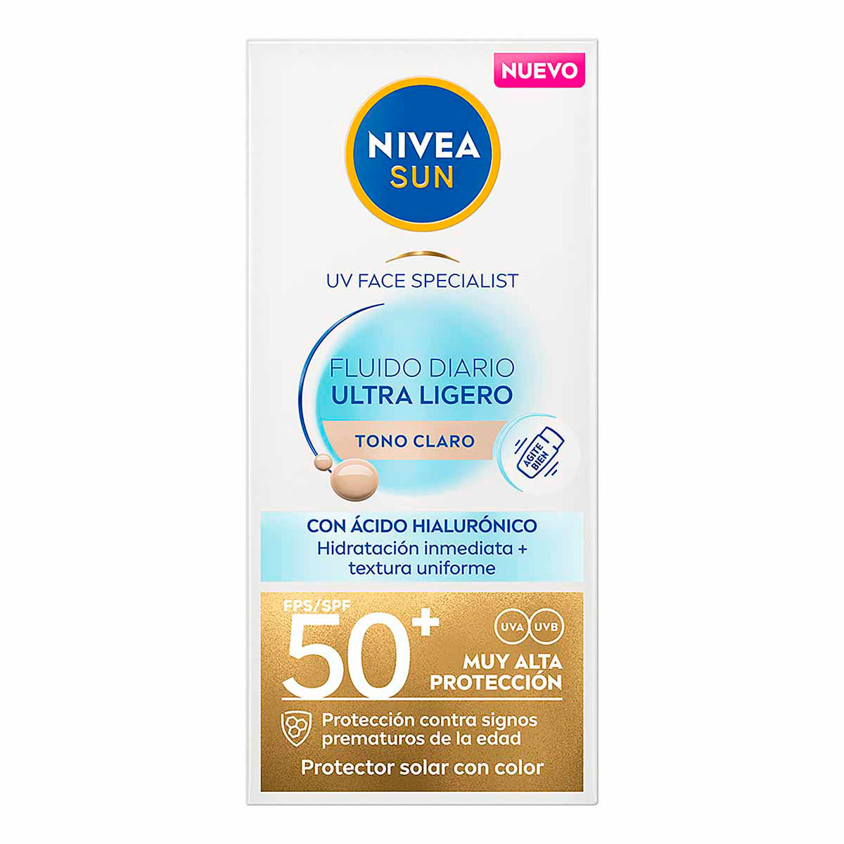 Protector Solar Fluido Tono Claro 40 ml Nivea image number null