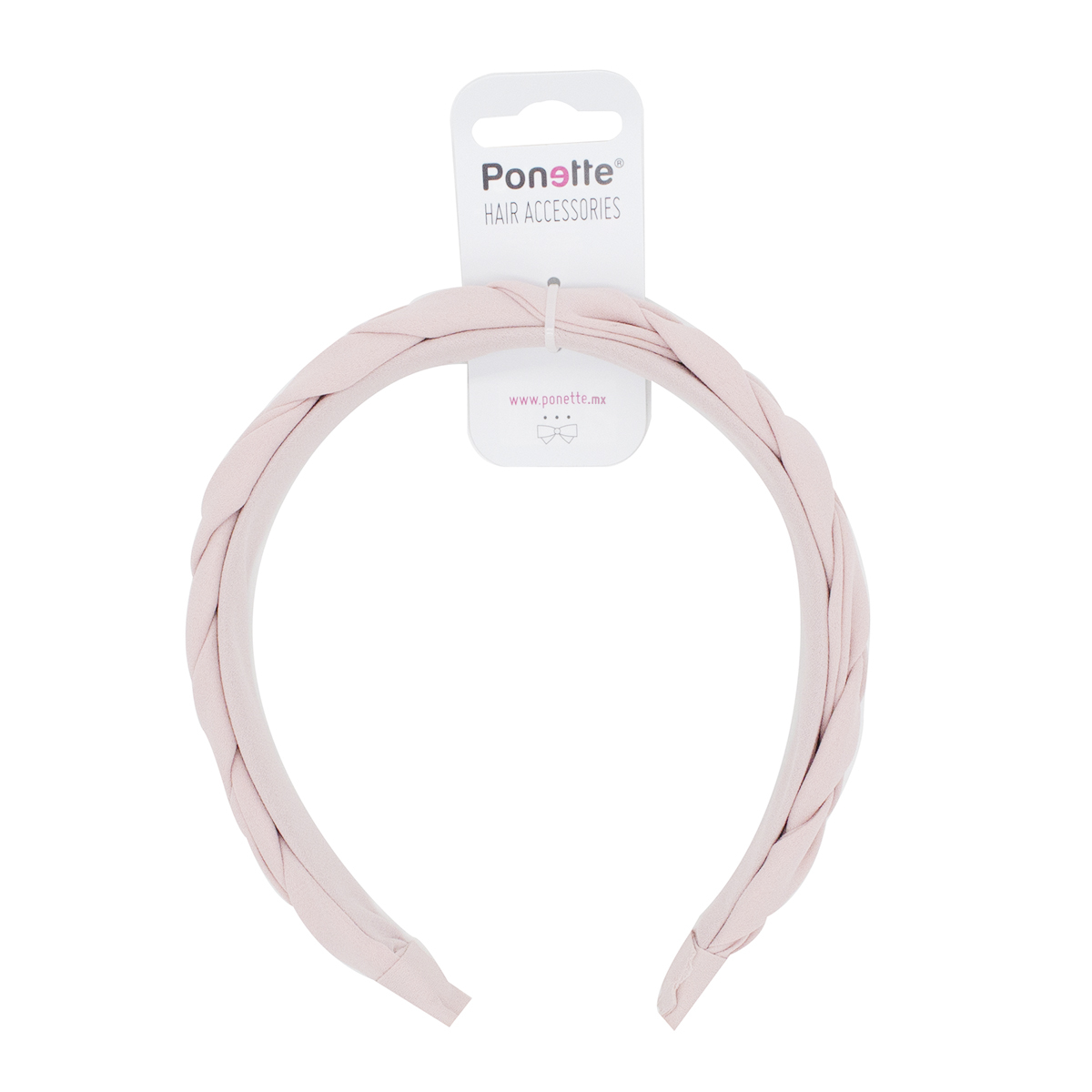 Diadema Infantil Rosa Trenzada Ponette image number null