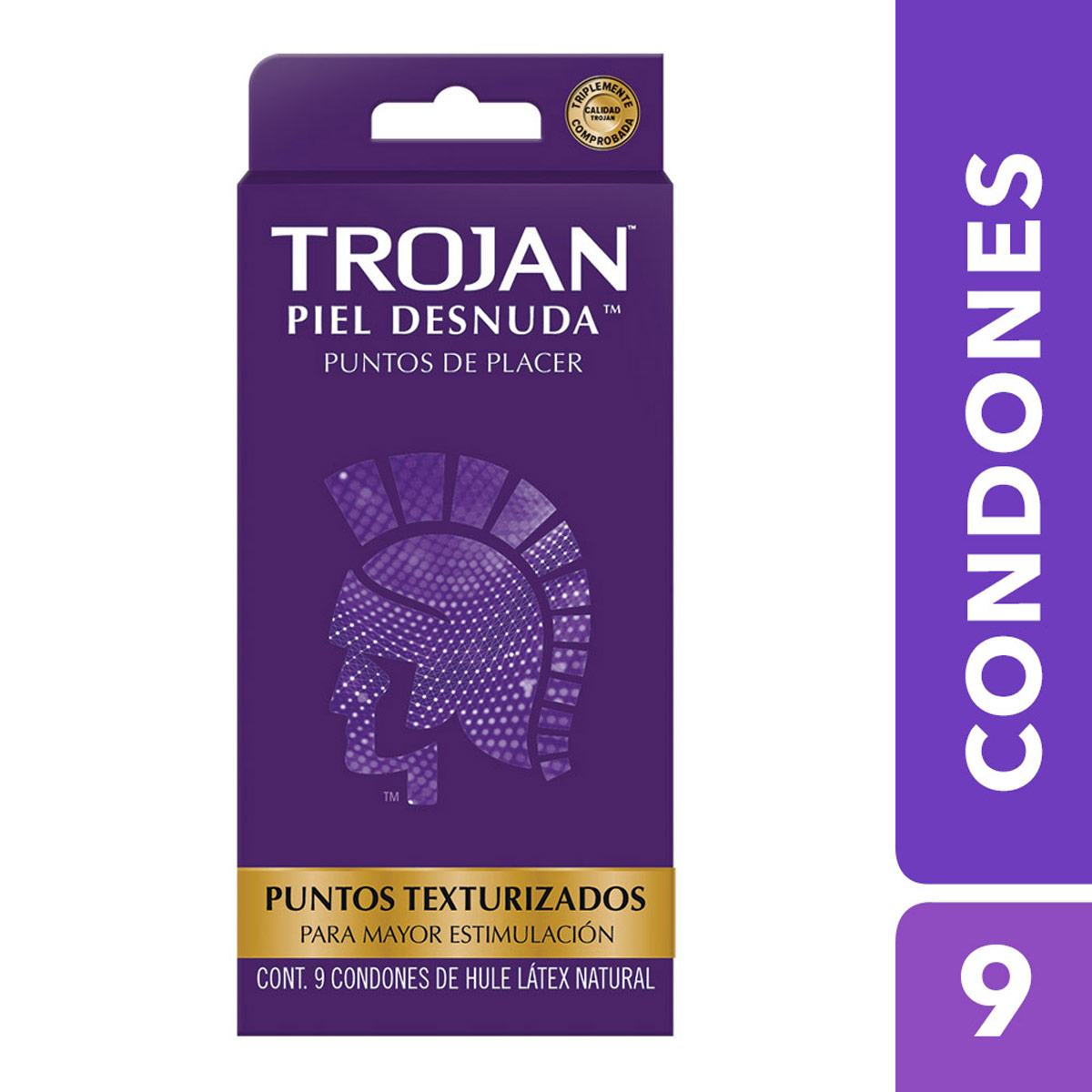 Condones de Latex Ultra Delgados Texturizados Trojan 9 piezas image number null