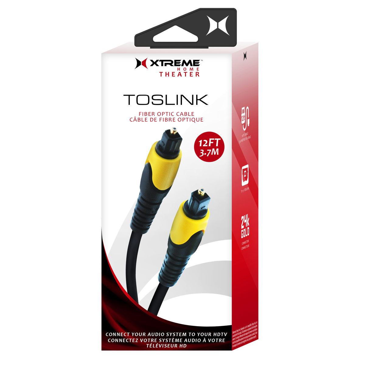 Cable de Fibra Óptica TOSLINK 12 pies image number null