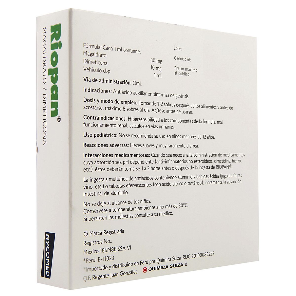 Riopan Gel caja c/10 sob c/10 ml image number null
