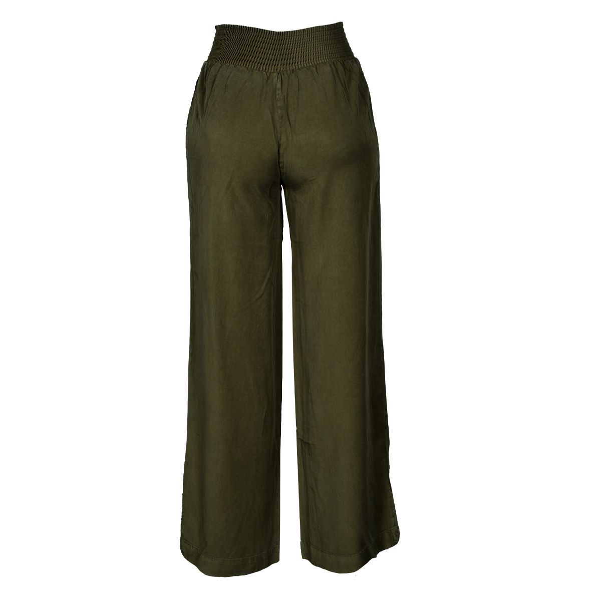 Pantal&oacute;n Liso Pata Ancha Philosophy Color Verde Talla Grande para Mujer image number null