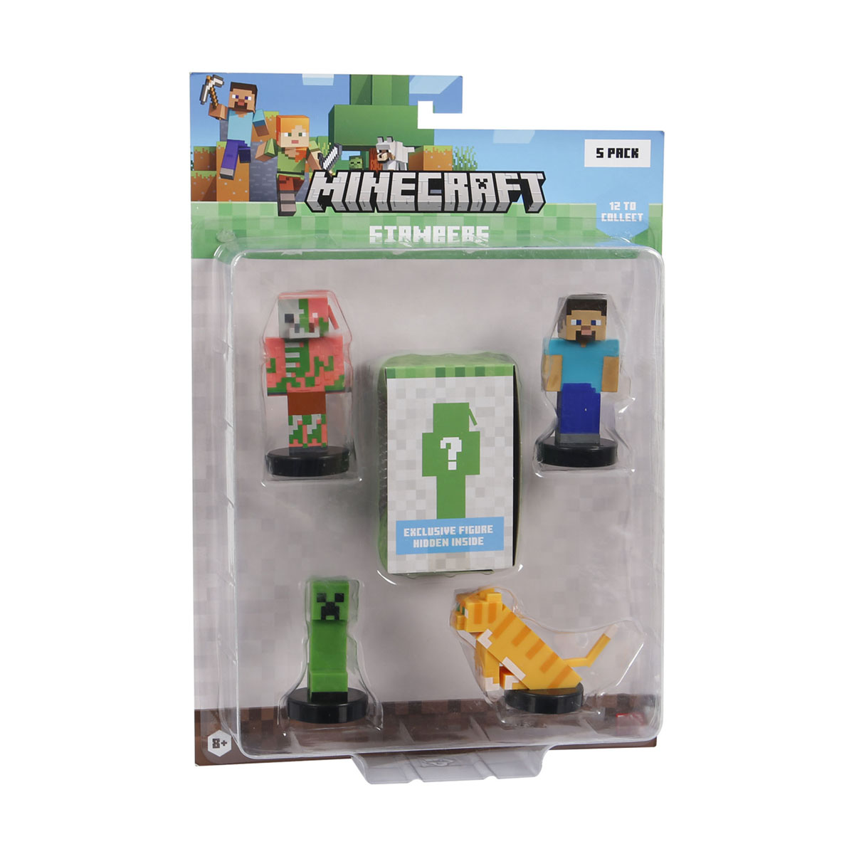 Set de Cinco Figuras MINECRAFT de Colecci&oacute;n Stampers Blister image number null