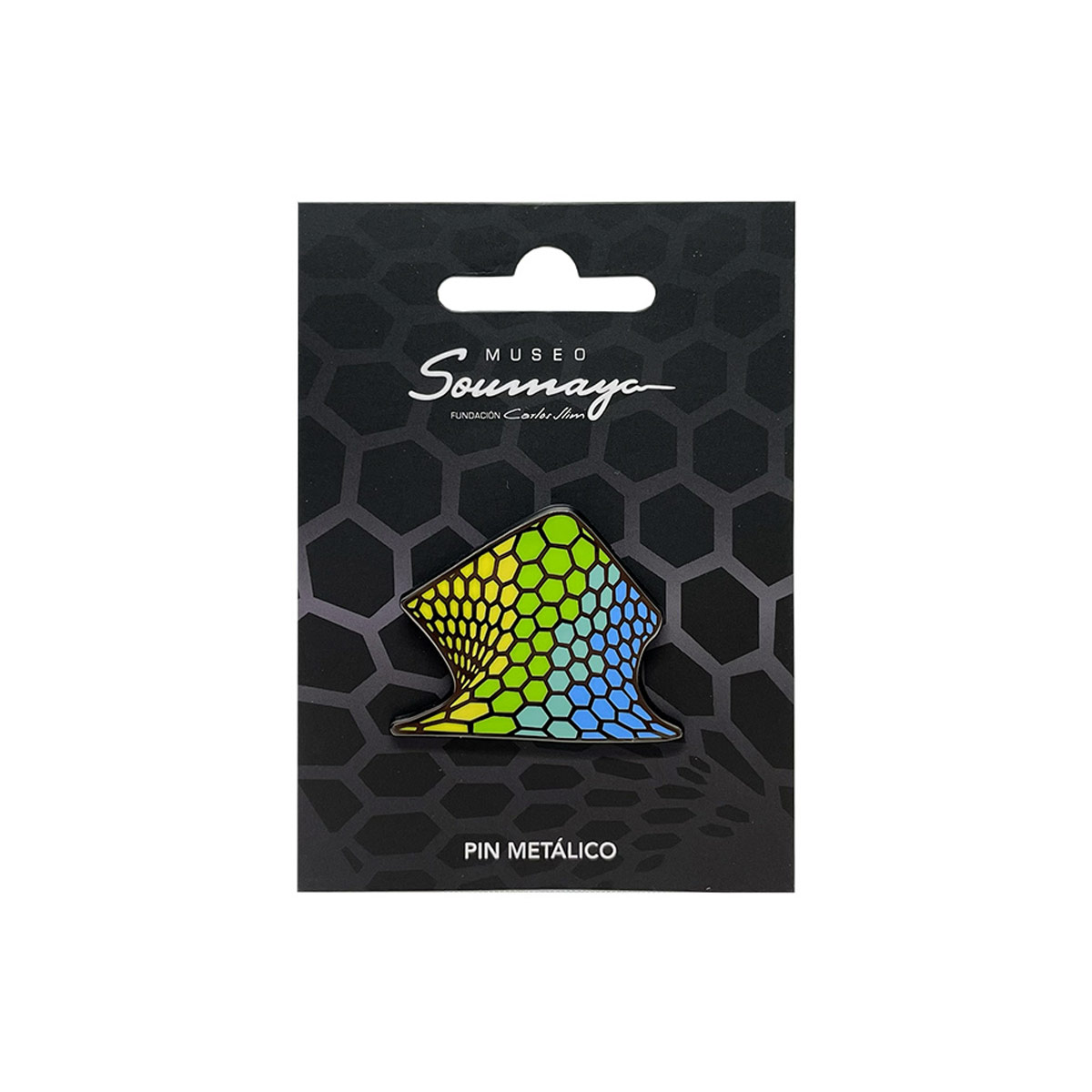 Pin Soumaya Hexágonos Metálico Verde BY MEXICO image number null