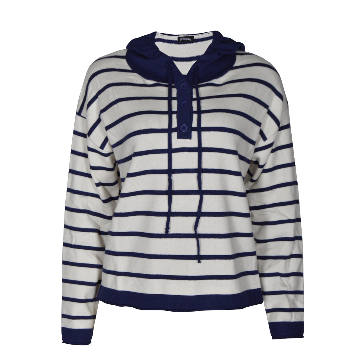 Suéter Estampado con Capucha Philosophy Talla Grande para Mujer image number null