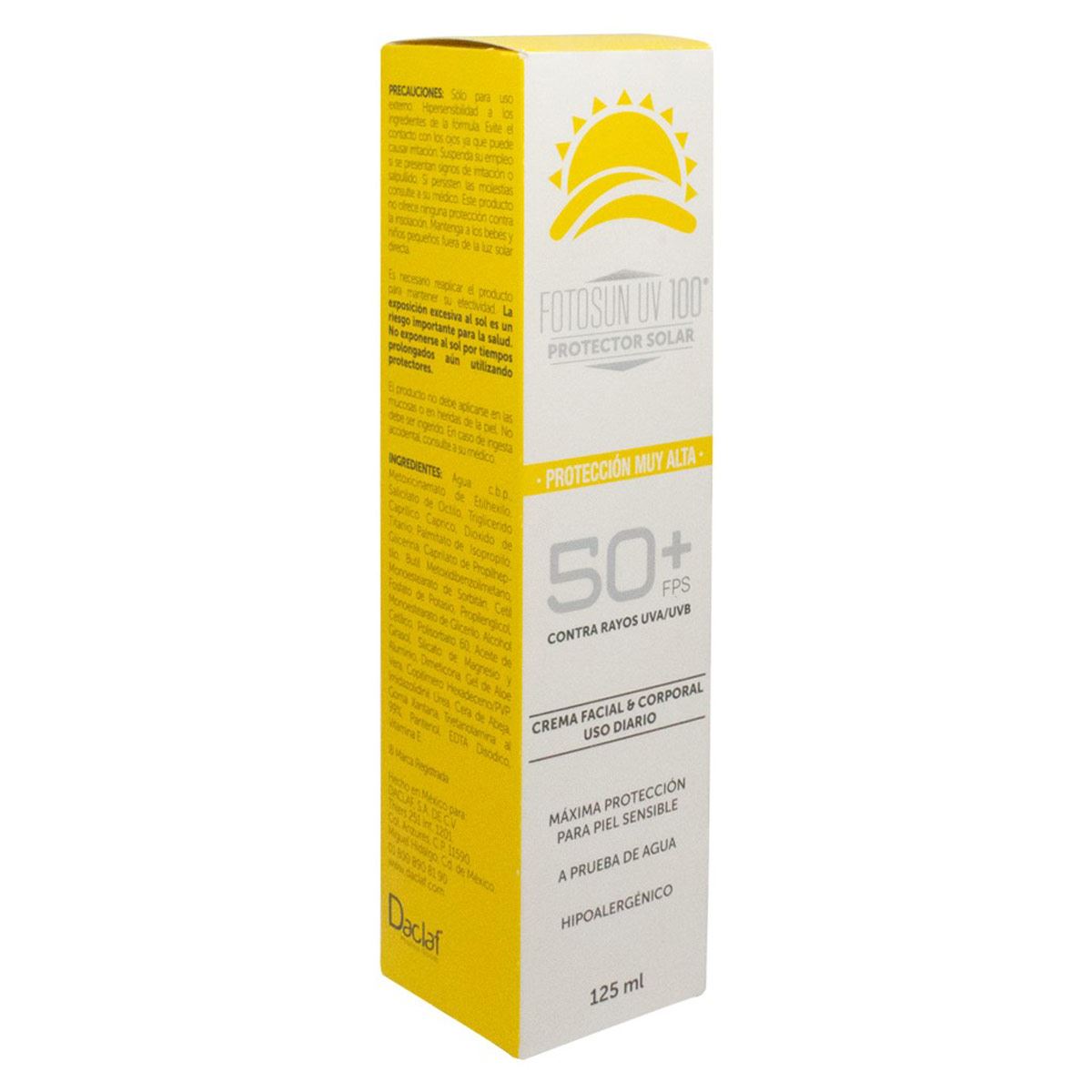 Fotosun UV 100 FPS 50+ Crema , tubo/125 ml sin aroma image number null