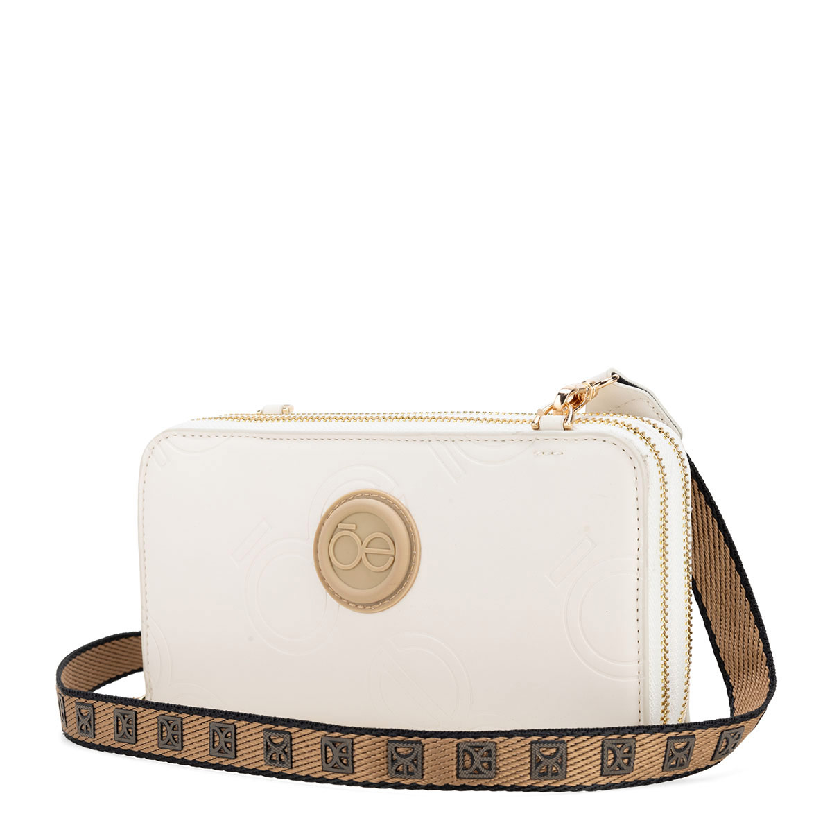 Billetera Cierre Doble Cloe Color Blanco para Mujer image number null