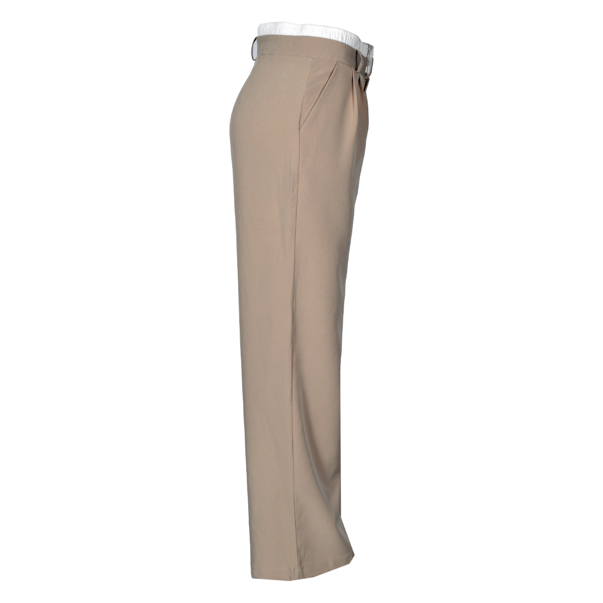 Pantal&oacute;n Recto con Vivos En Cintura Philosophy Color Beige Talla Grande para Mujer image number null