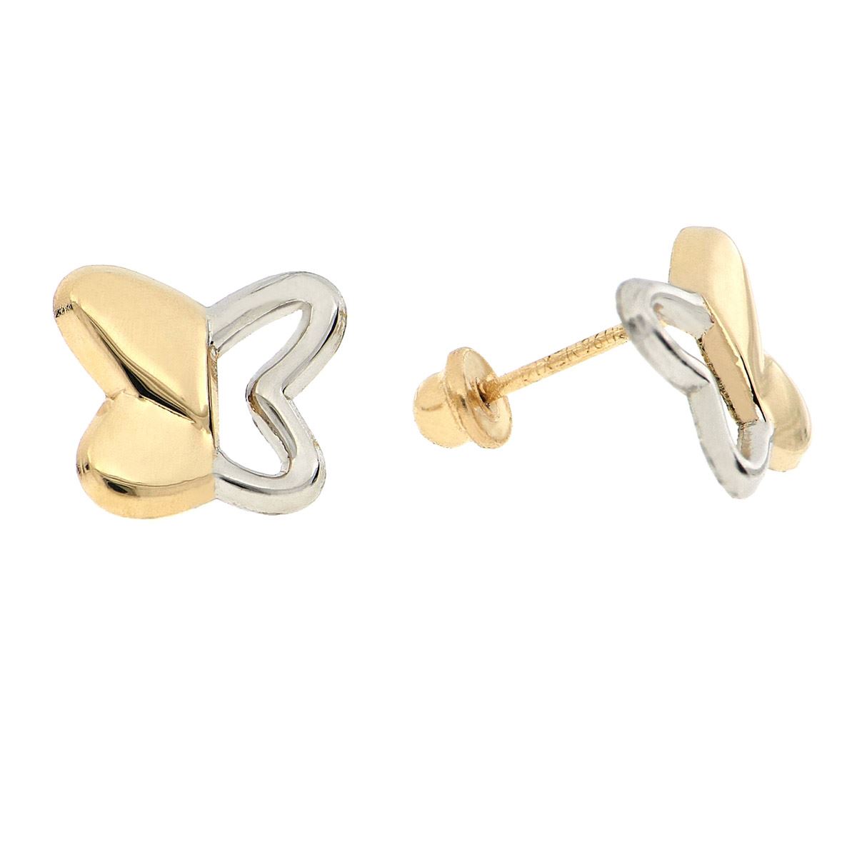 Broqueles HERS Mariposa NN en Oro de 14 K image number null