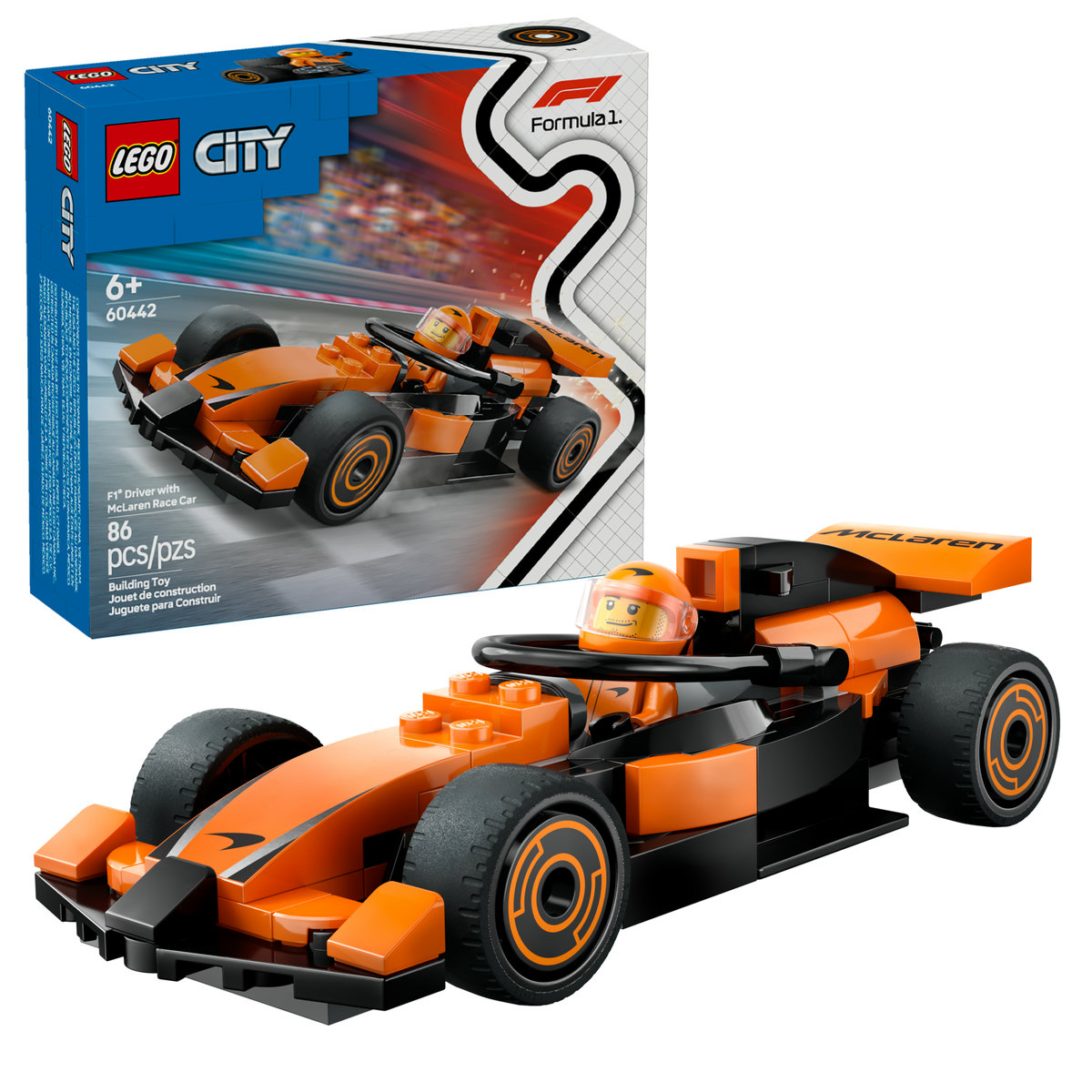 LEGO® Piloto de F1 con Auto de Carrera McLaren image number null
