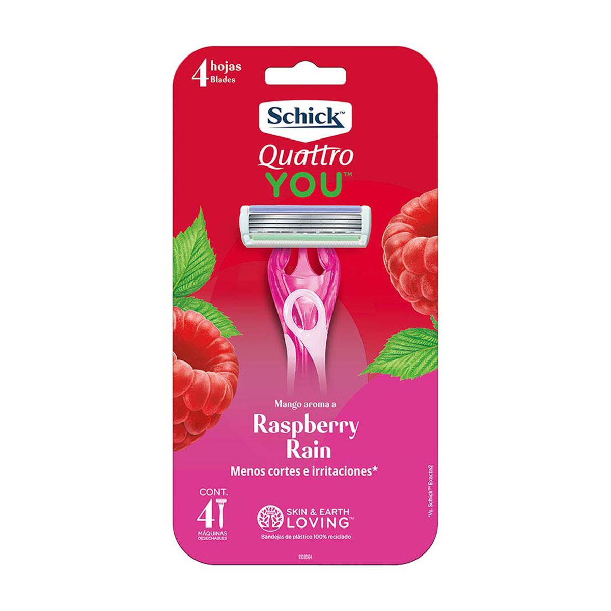 Schick Quattro You Rastrillo Raspberry Rain 4 pz image number null