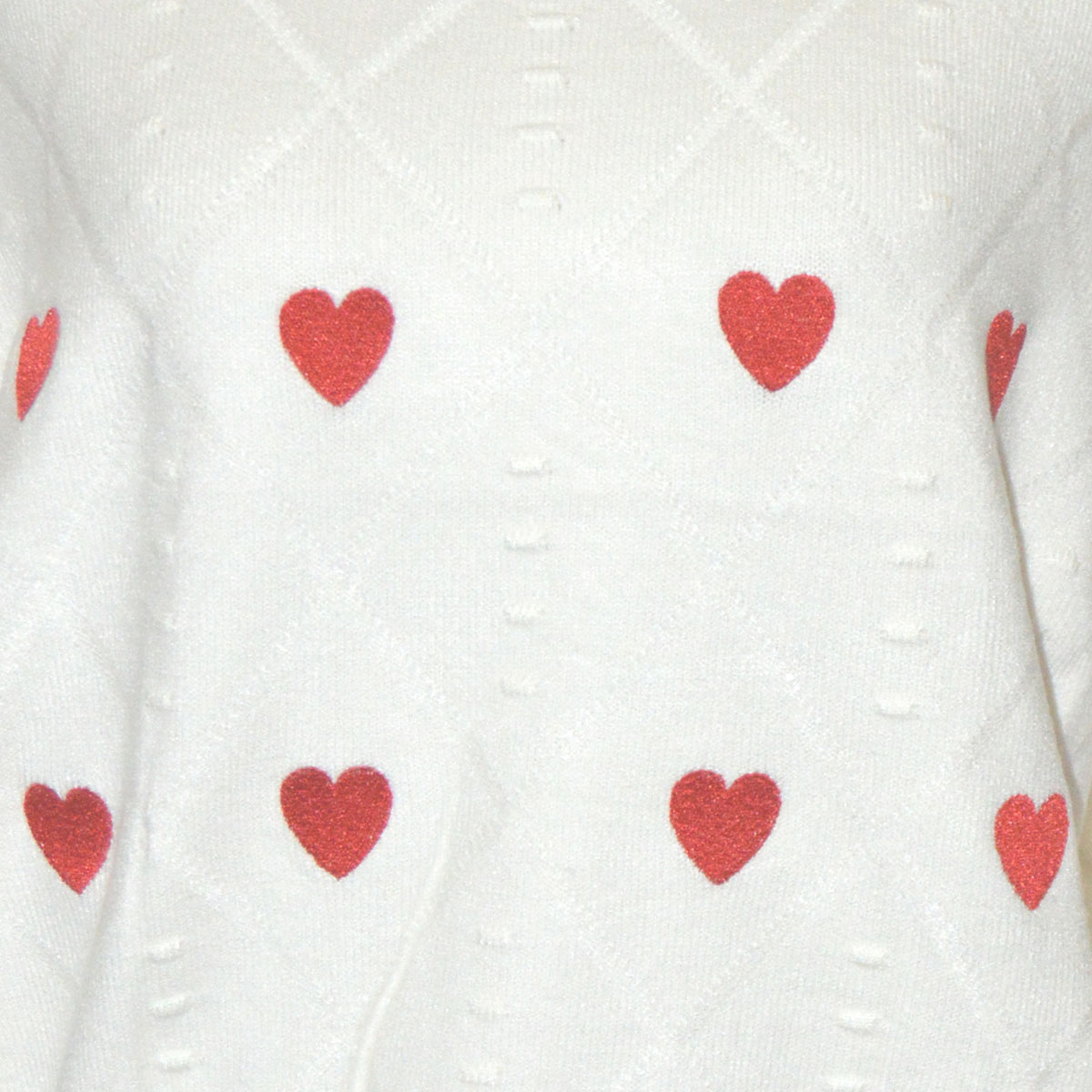 Su&eacute;ter Bordado con Corazones Philosophy Talla Mediana para Mujer image number null