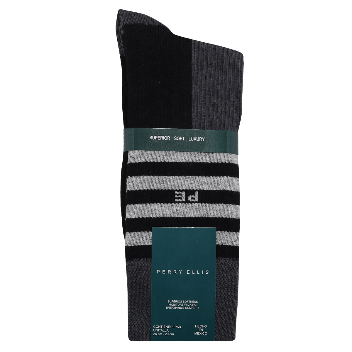 Calcetín Fantasía Negro para Hombre Perry Ellis image number null