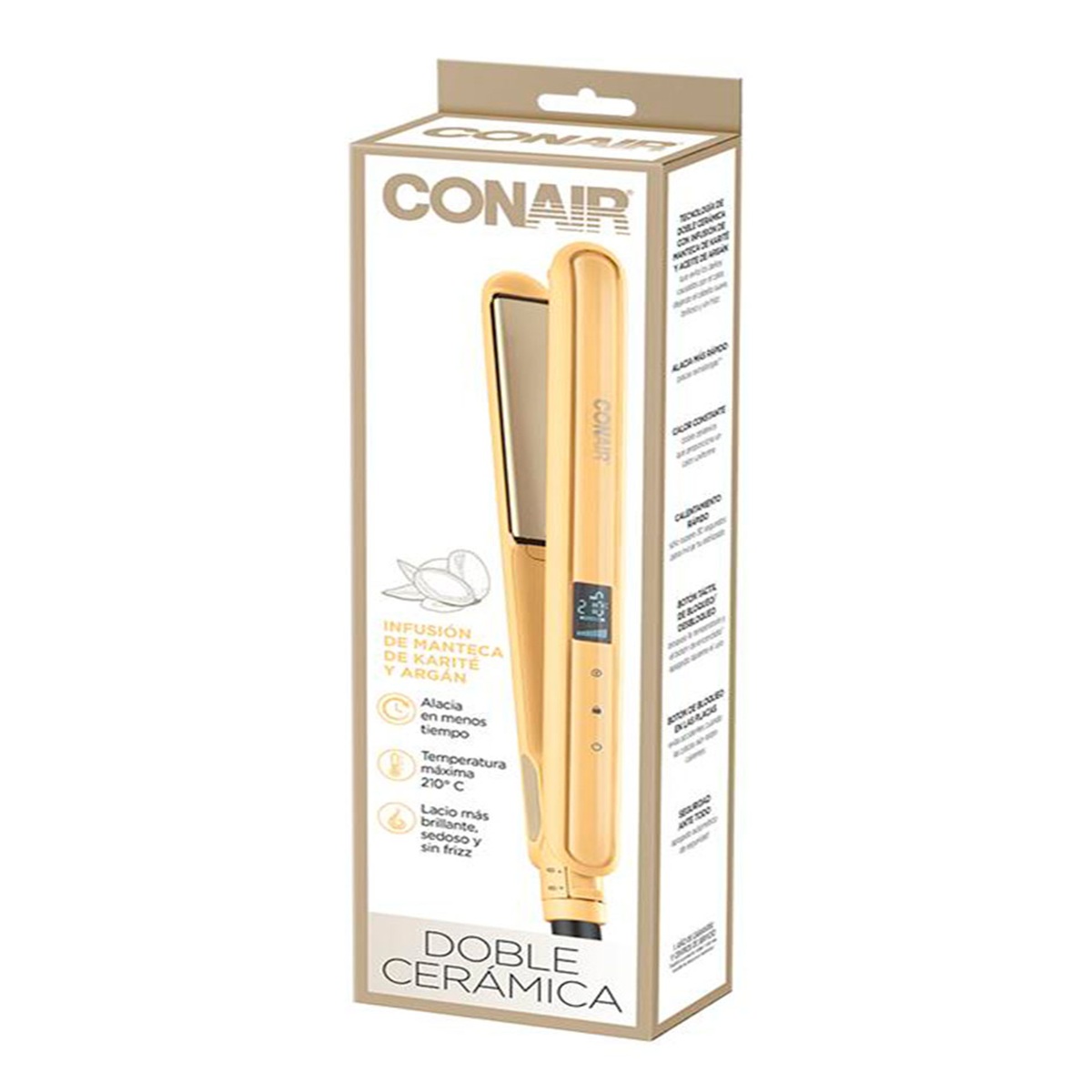 Conair Alaciadora Doble Cer&aacute;mica Amarilla image number null