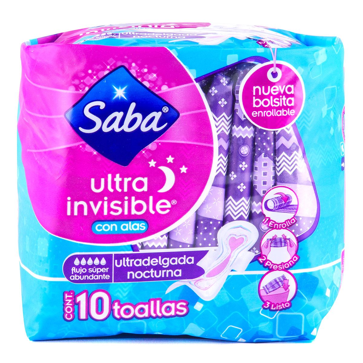 Saba Ultra Delgada Invisible Nocturna 10 Pzs. image number null