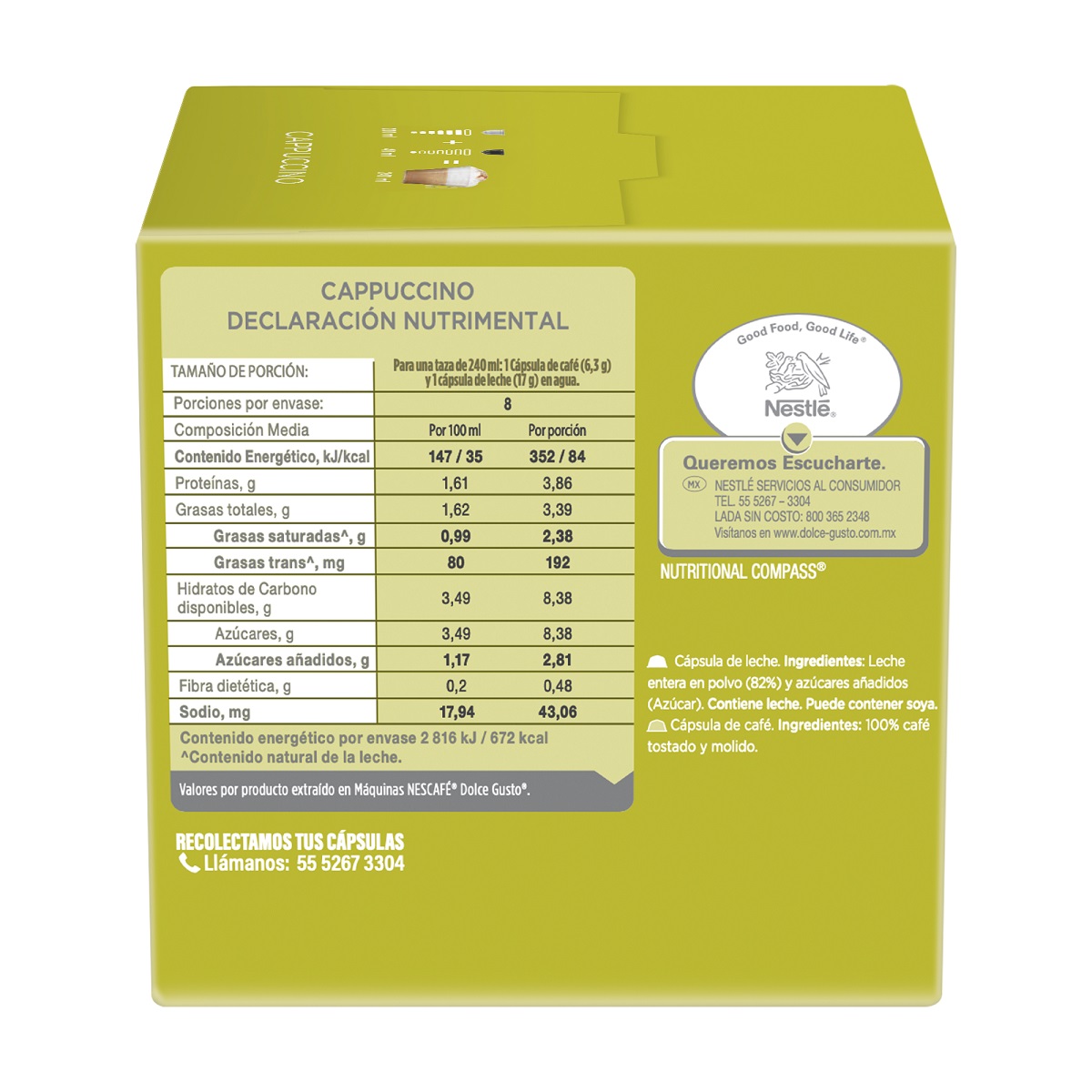 Cápsulas capuccino 16 piezas E-3 NUEVO image number null