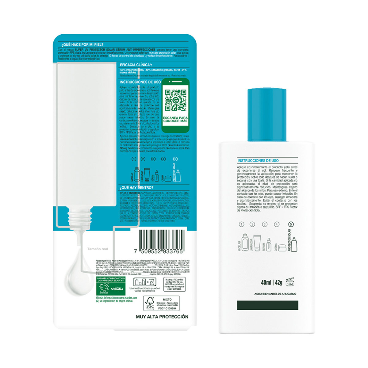 Garnier Protector Solar Super Uv Anti Imperfecciones 40 ml image number null