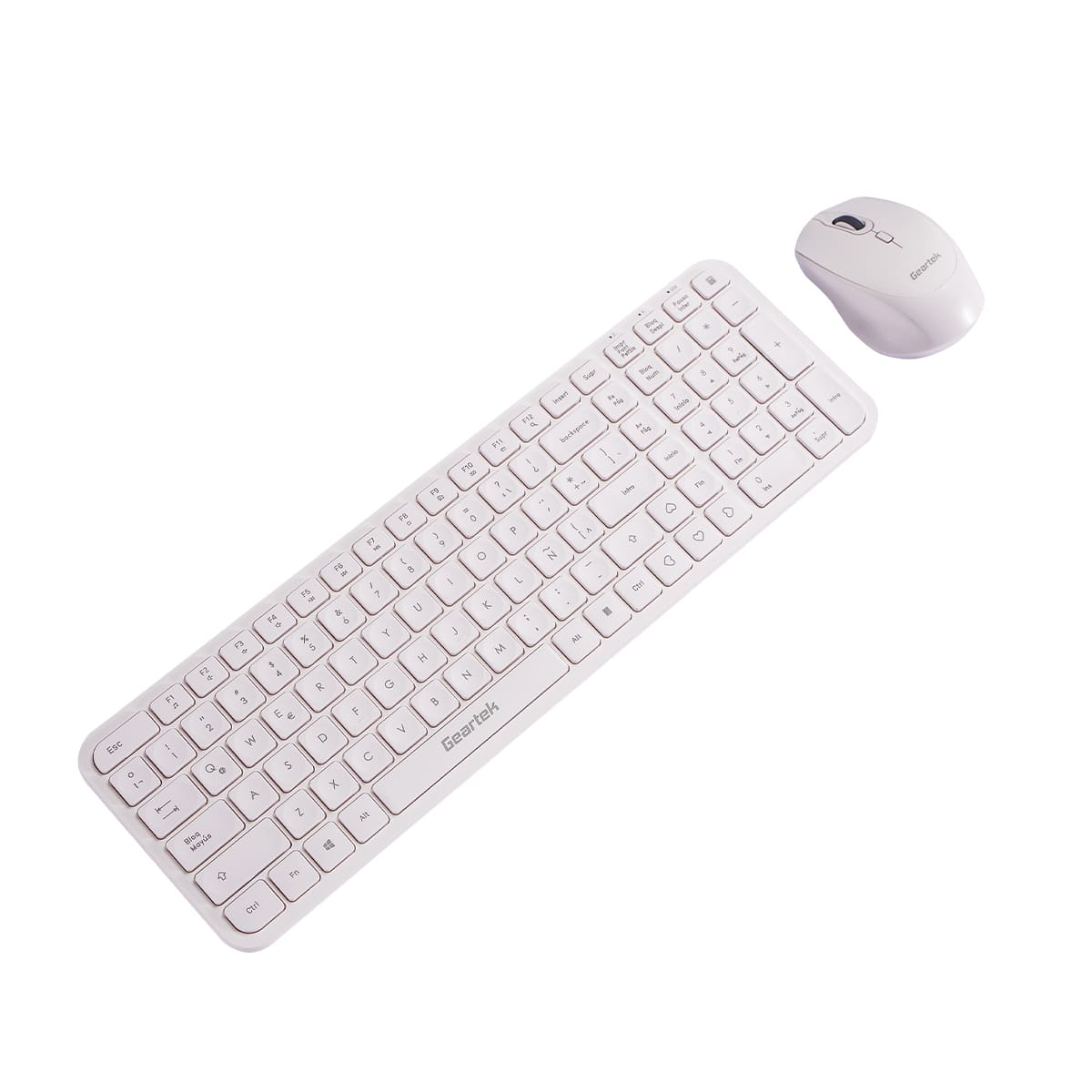Kit Geartek Teclado+Mouse Inal&aacute;mbrico Blanco image number null