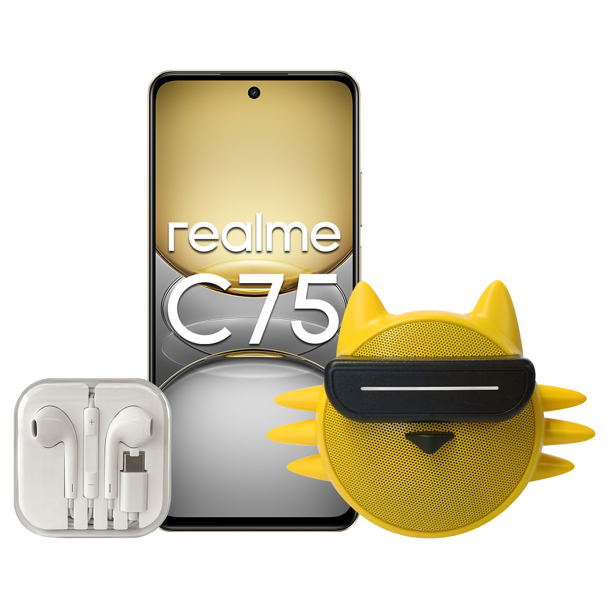 Realme C75 256GB Dorado Telcel R9 + Bocina Realmeow + Audífonos image number null