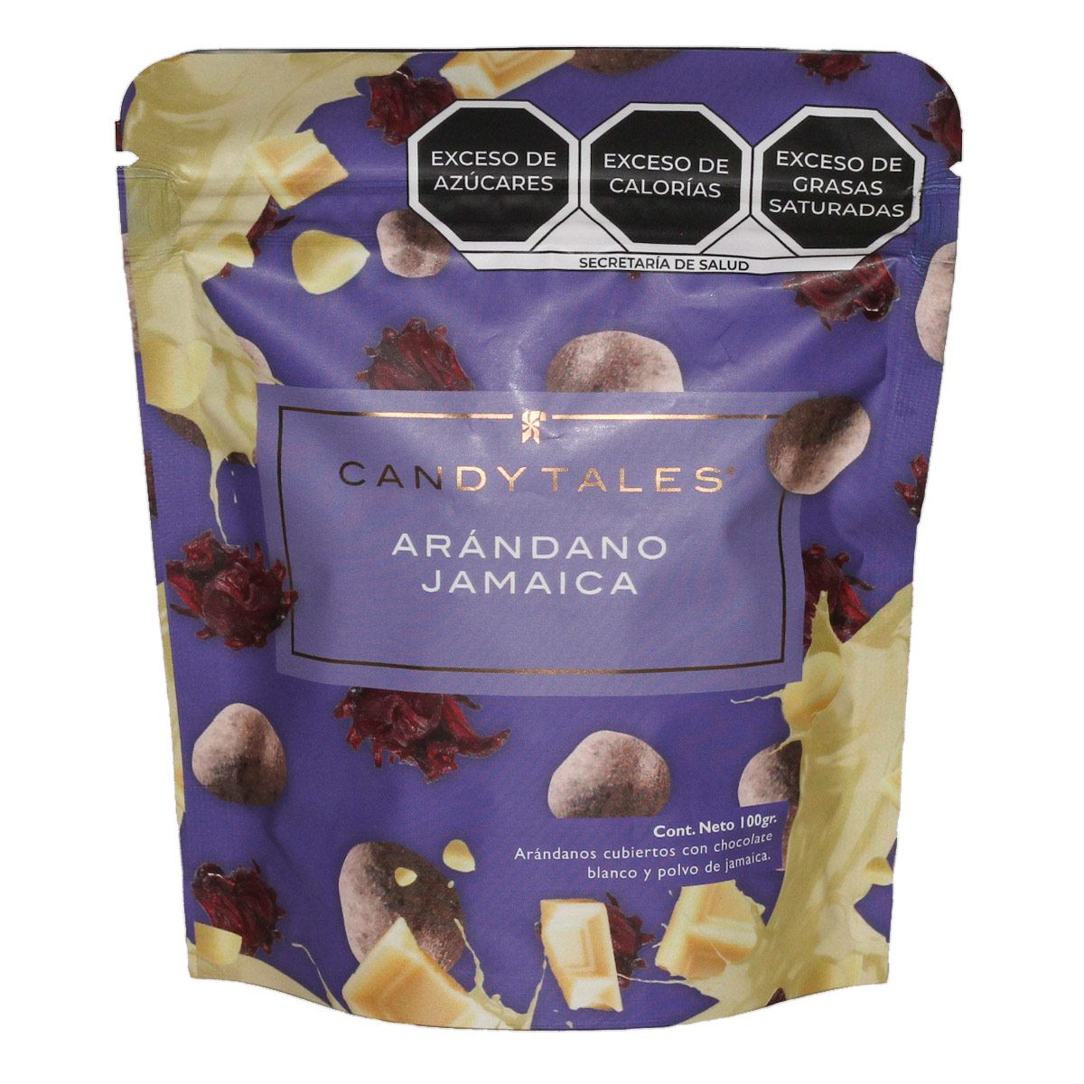 Arándanos Cubiertos con Chocolate Blanco y Jamaica image number null