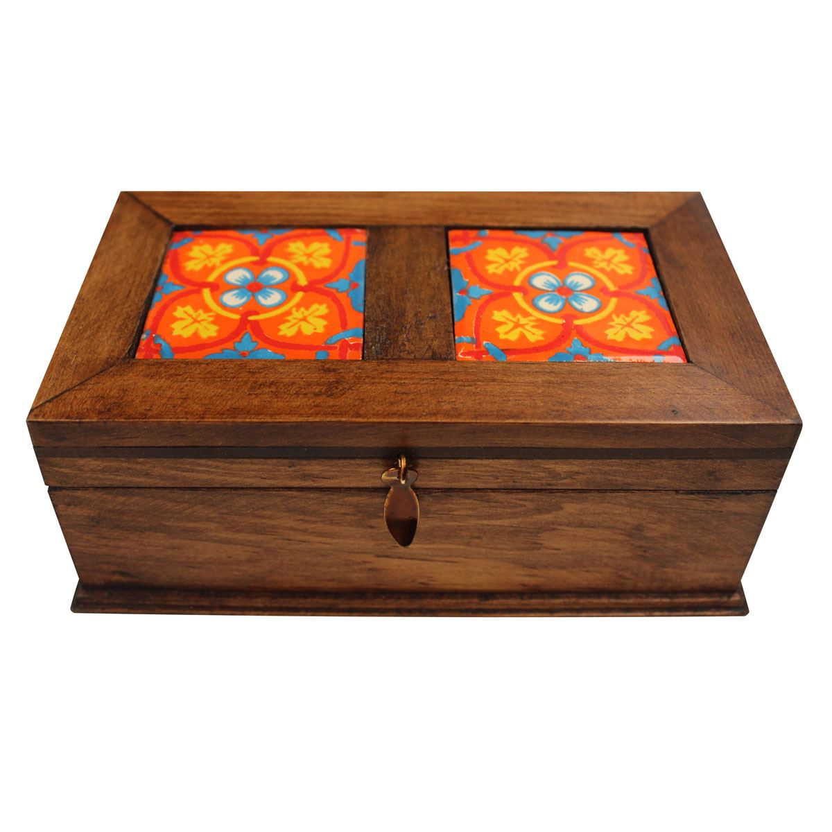 Caja alhajero Viejo Arte 2 azulejos 5x5 - Artesan&iacute;a image number null