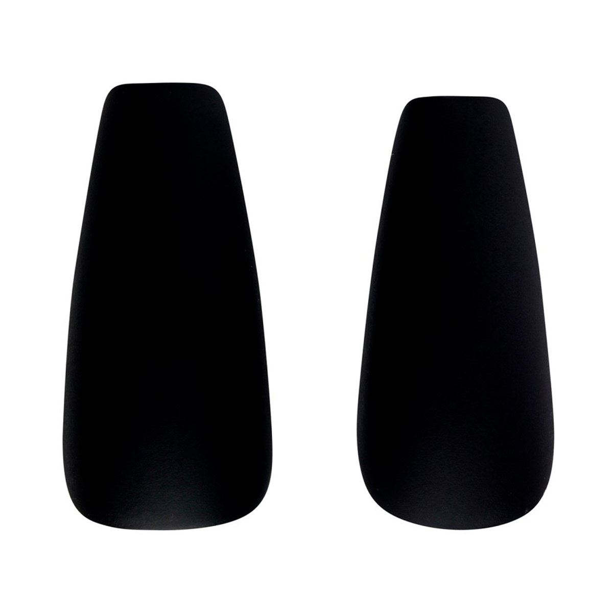 Kit Uñas Postizas Medium Coffin Negro Matte 24 piezas image number null