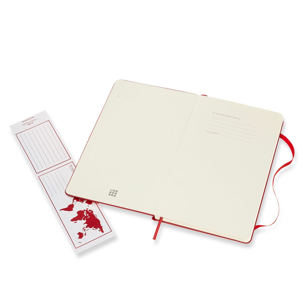 Libreta cl&aacute;sica grande roja Moleski, hoja punteada pasta dura image number null