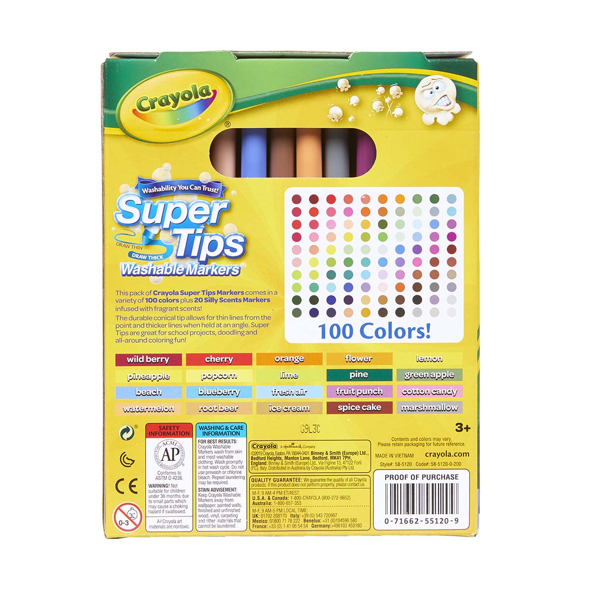 100 Super Tips + 20 Silly Scents Crayola image number null