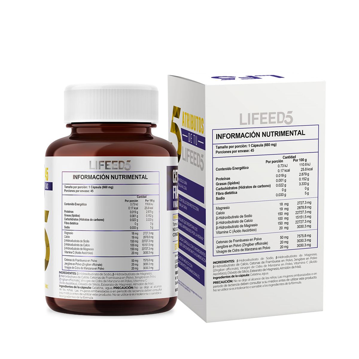 Lifeed5 Keto Suplemento Alimenticio 45 caps image number null