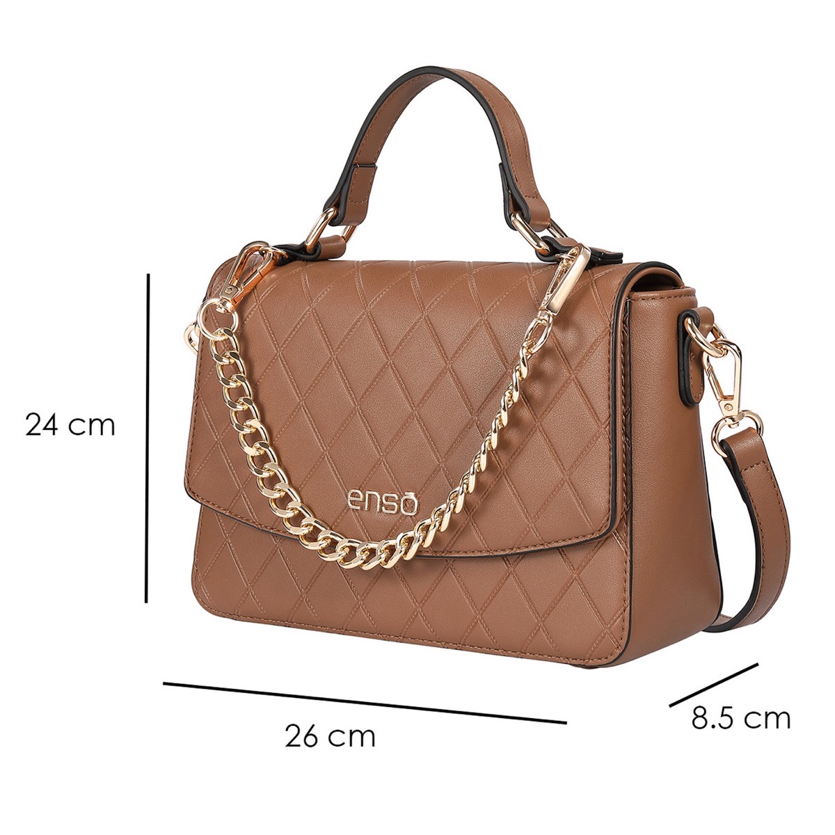 Bolso Satchel Enso Camel para Mujer image number null