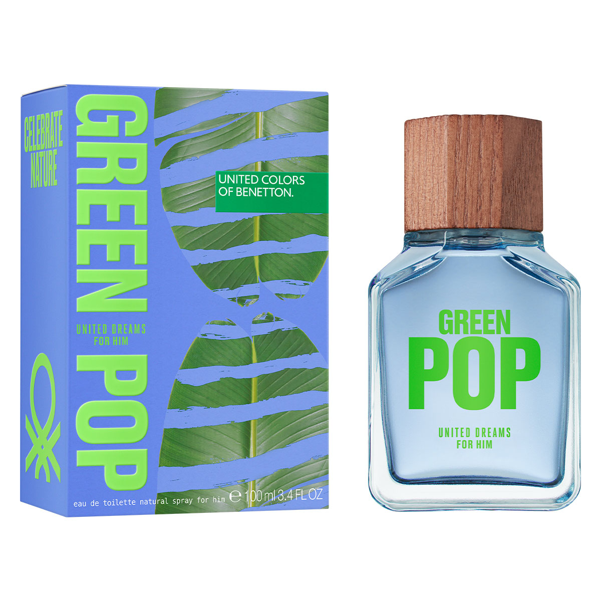 Eau de Toilette Benetton United Dreams Green Pop 100 ml para Hombre image number null