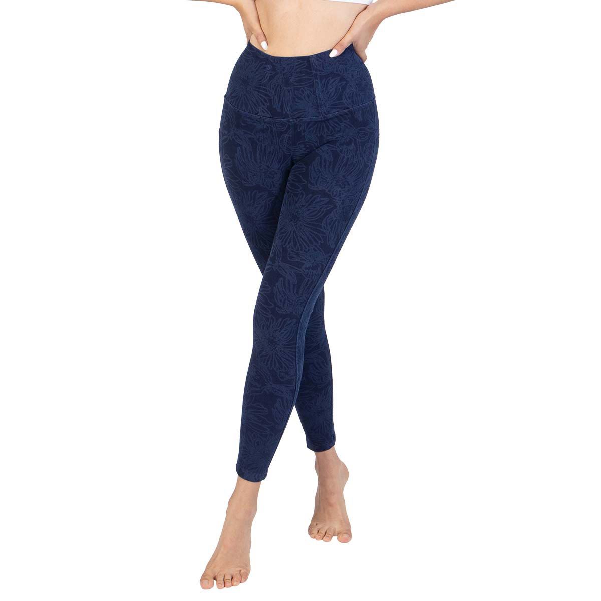 Leggin stretch control Oscar Hackman modelo OH-LEGSCON color azul marino estampado talla extragrande dama image number null