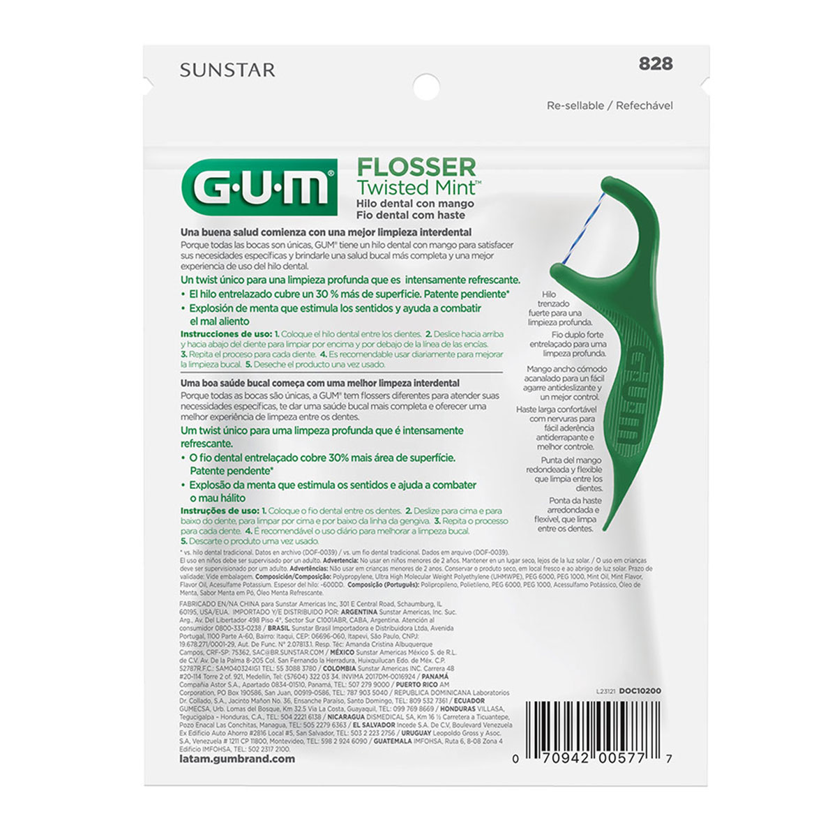 Flosser Twisted Mint 40pzs GUM image number null