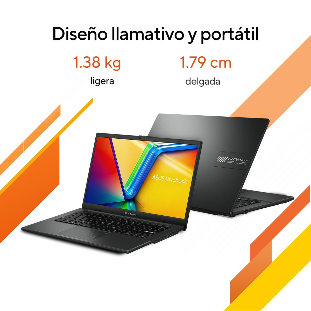 Laptop Asus Vivobook 14 Pulgadas L1404FA-NK286W RYZEN 3-7320U 8G 512SSD + Mochila y Mouse image number null