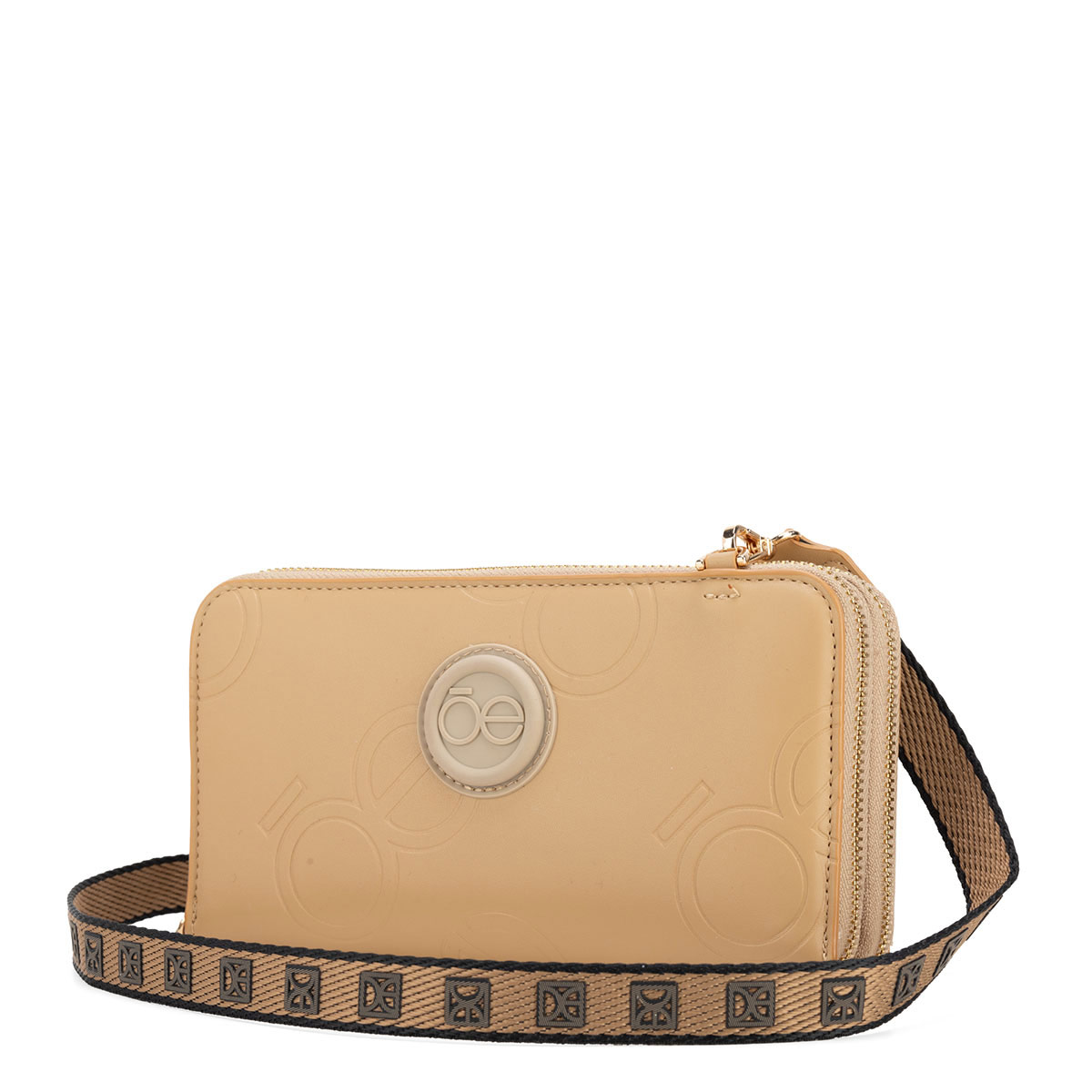Billetera Cierre Doble Cloe Color Camel para Mujer image number null