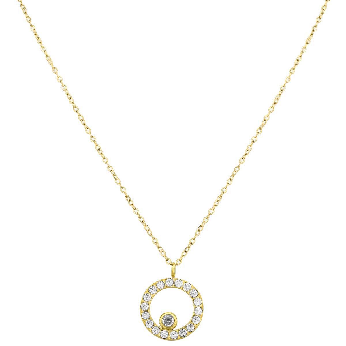 Collar de Acero Inoxidable Color Dorado Enso image number null