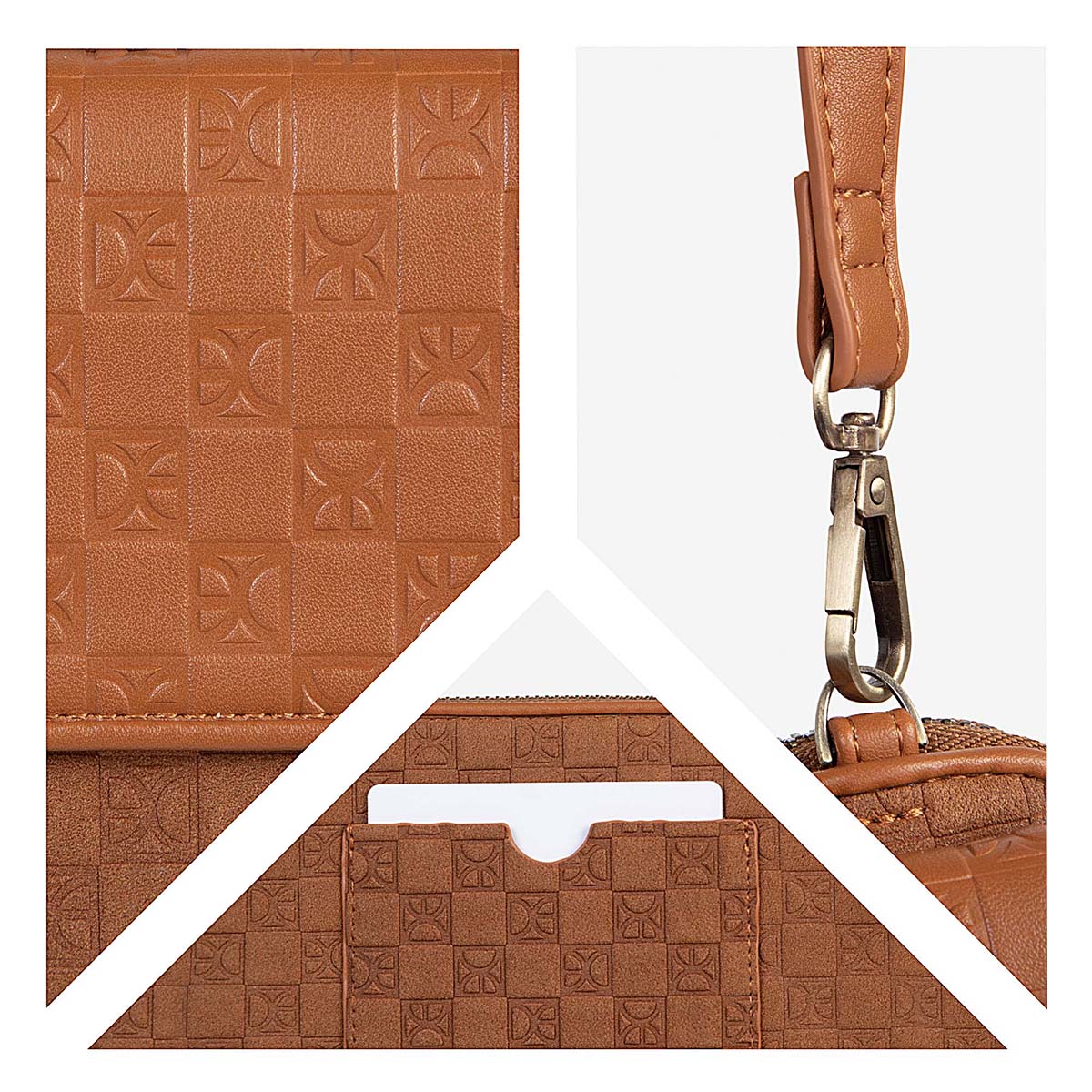 Billetera H&iacute;brida Cloe Caf&eacute; para Mujer image number null