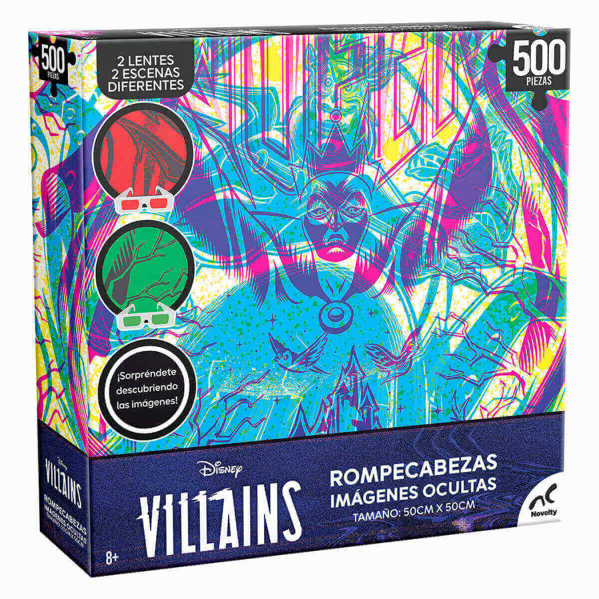 Rompecabezas Im&aacute;genes Ocultas Villains 500 piezas image number null