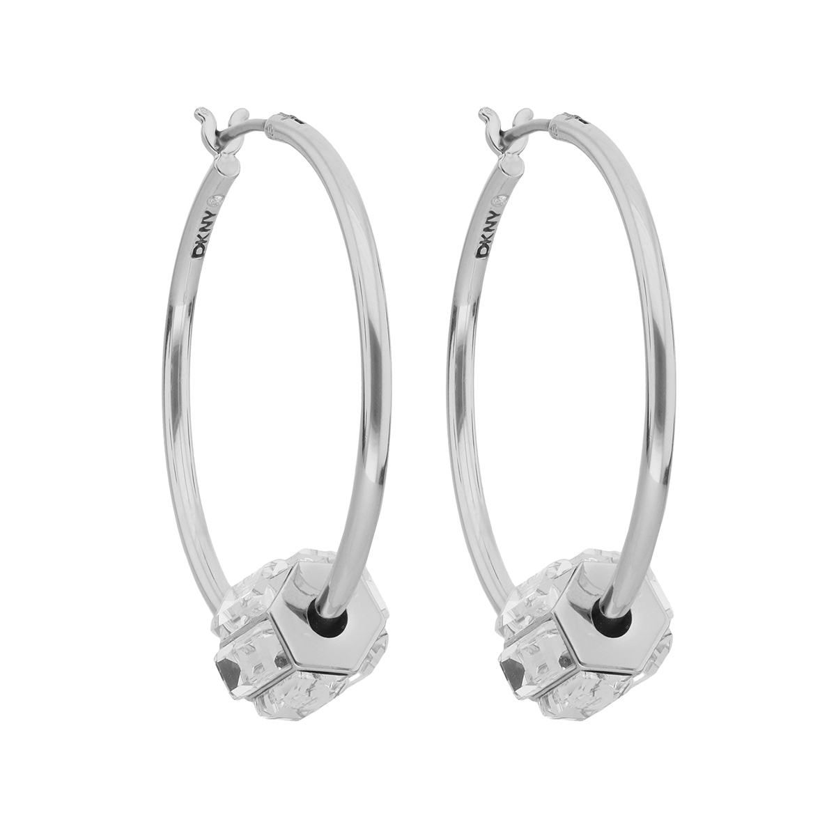 Aretes Plateados Círculo Arracadas DKNY image number null