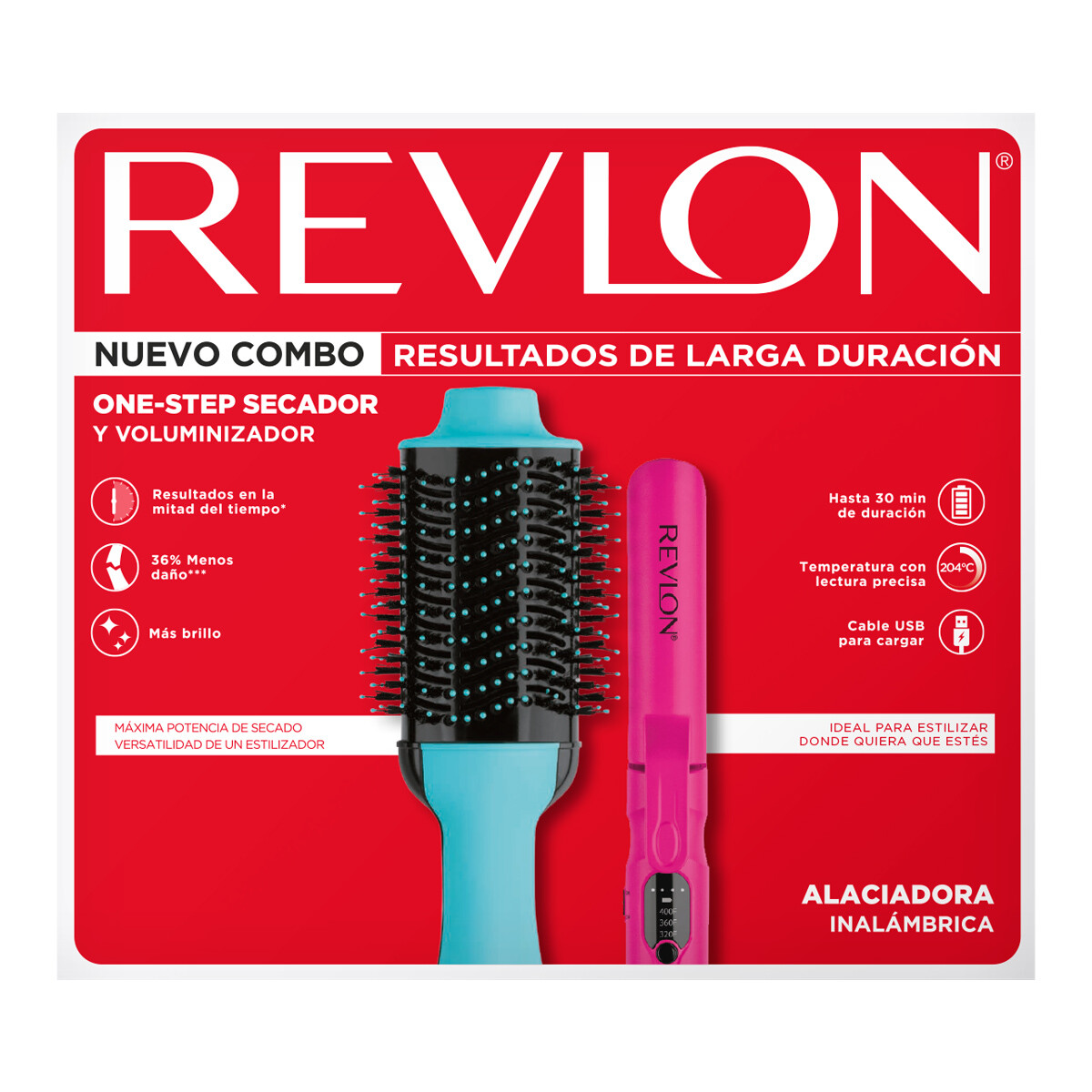 Combo Volumizer + Alaciadora Revlon image number null