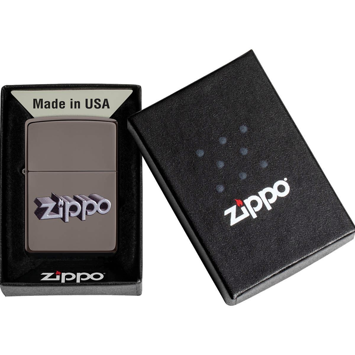 Encendedor Zippo Black Ice logo Zippo tipo 3D image number null