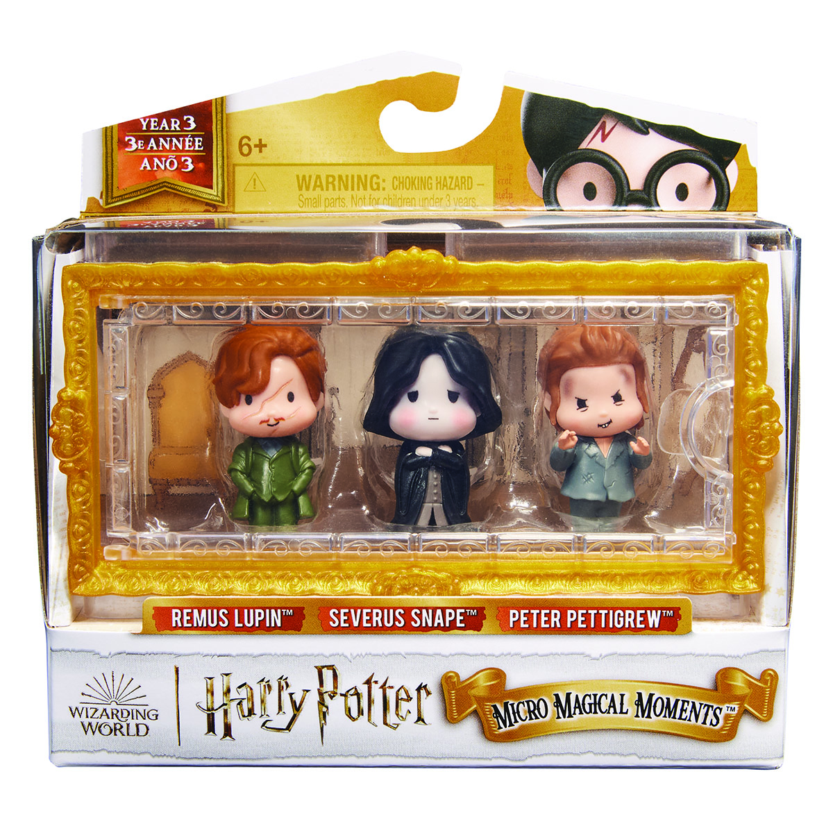 Set Magical Moments Harry Potter A&ntilde;o 3 con Micro Figuras: Remus Lupin, Severus Snape y Peter Pettigrew image number null