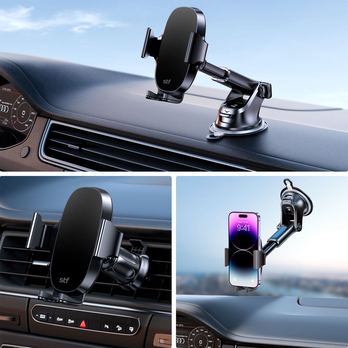 Soporte de Celular para Auto 3 en 1 image number null
