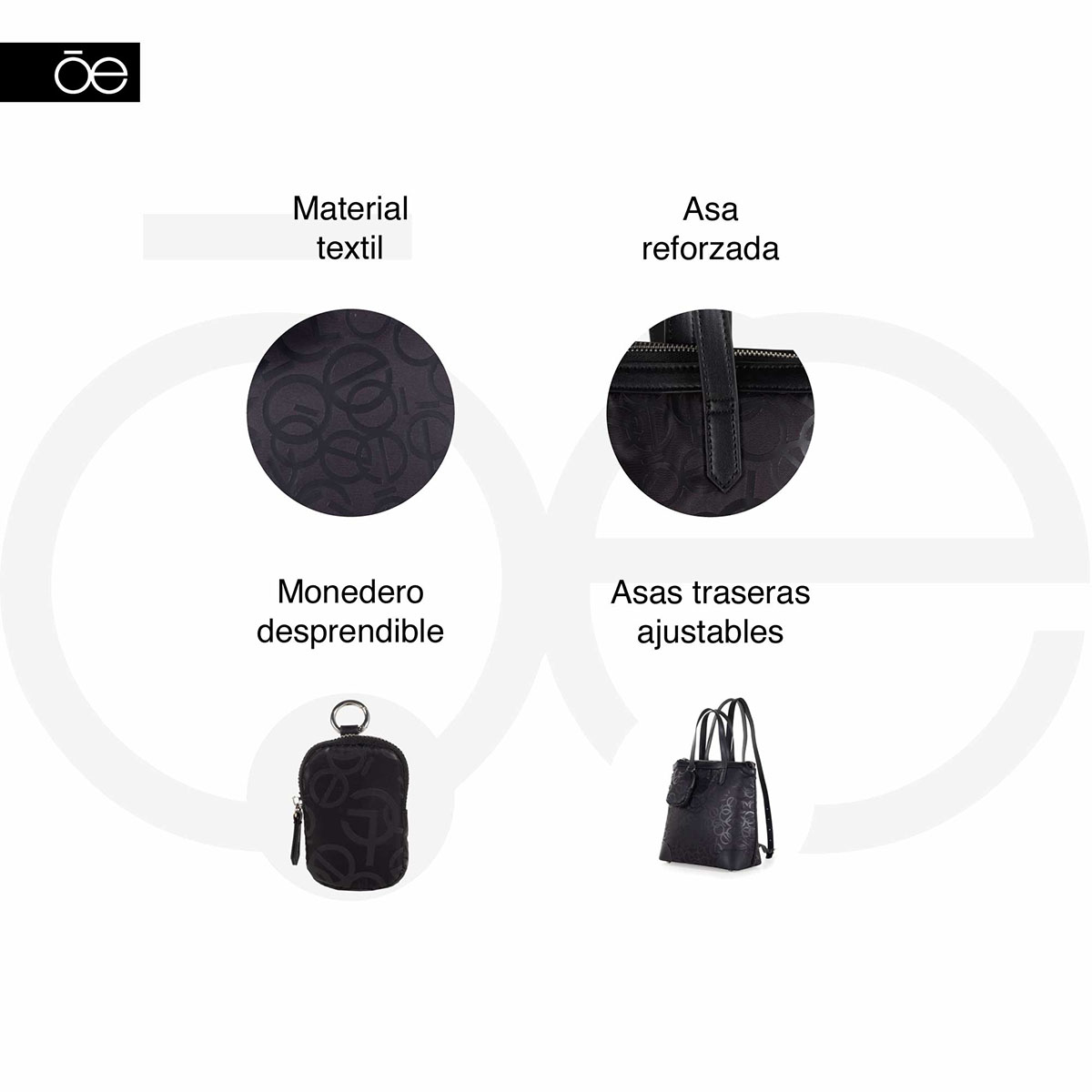 Bolso Backpack Cloe Negro para Mujer image number null