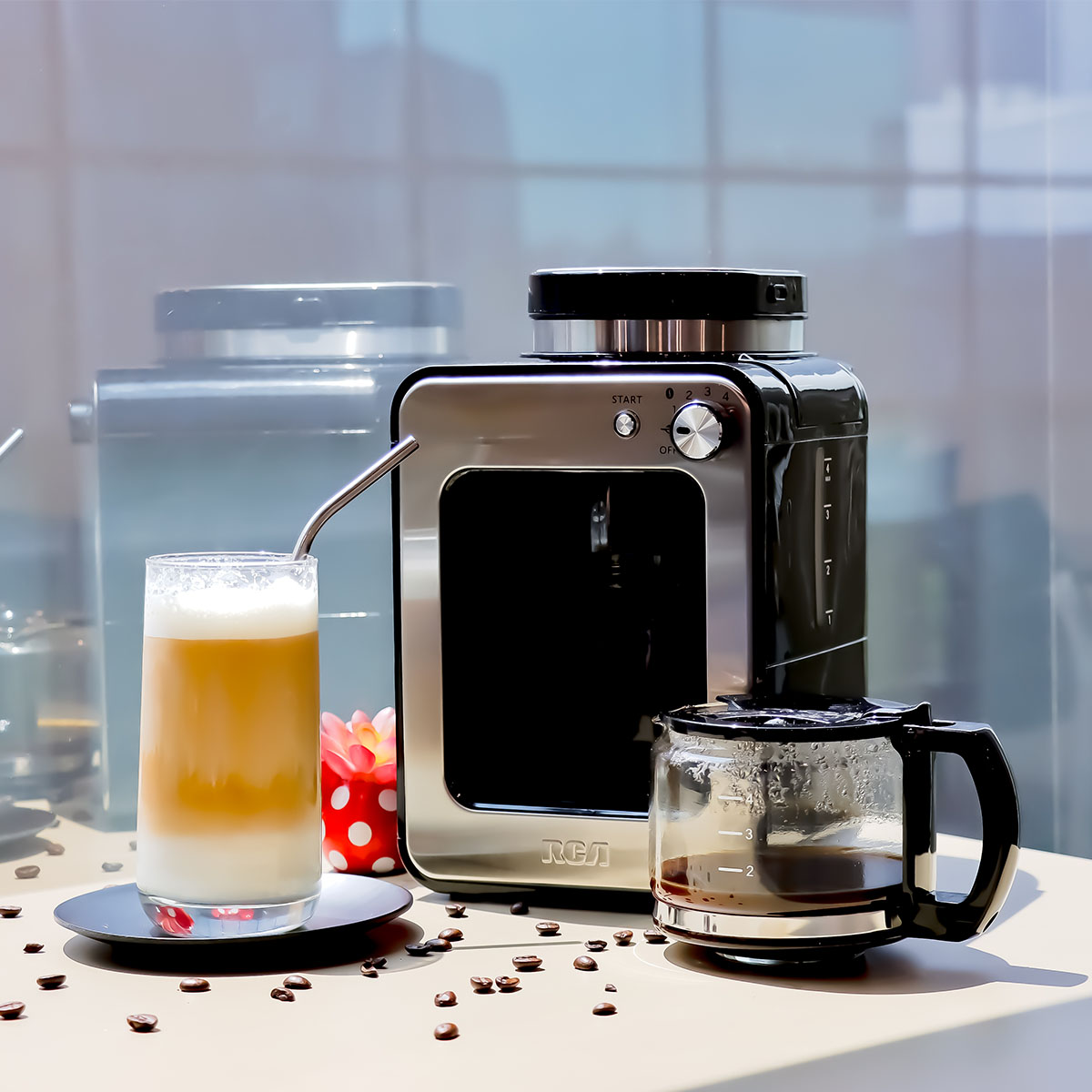 RCA Cafetera con Molino Integrado y una Capacidad de 560 ml image number null