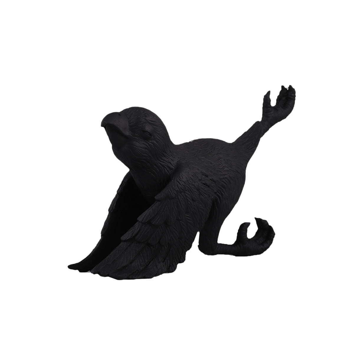 HOME NATURE FIGURA DECORATIVA LORO ESTIRAMIENTO DE PATA 15*26*8 cm image number null